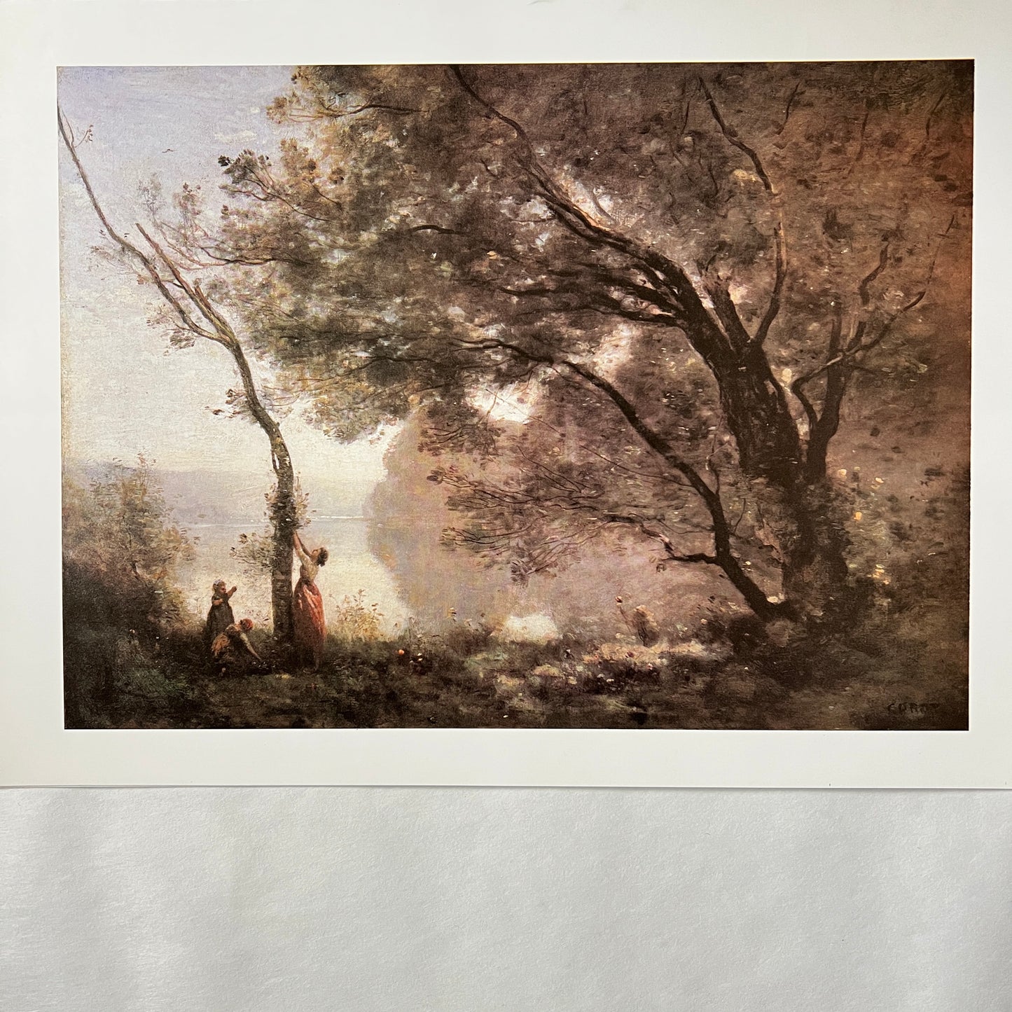Zestaw 4 Plakaty Reprodukcje Obrazów Corot 28x38 cm Vintage