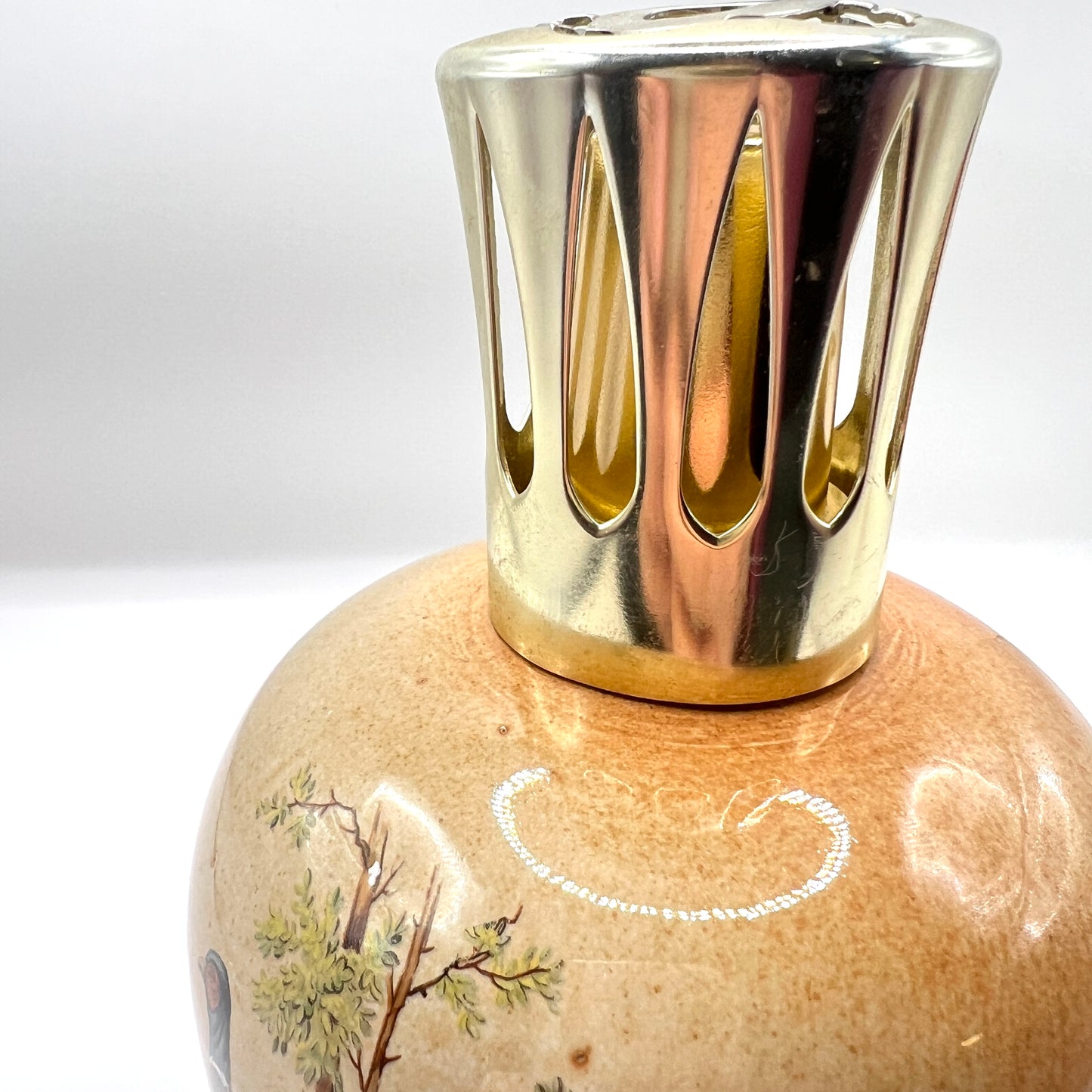 Vintage Lampe Berger Paris – Porcelanowa Lampa Katalityczna | Motyw Myśliwski: Bażant | Made in France