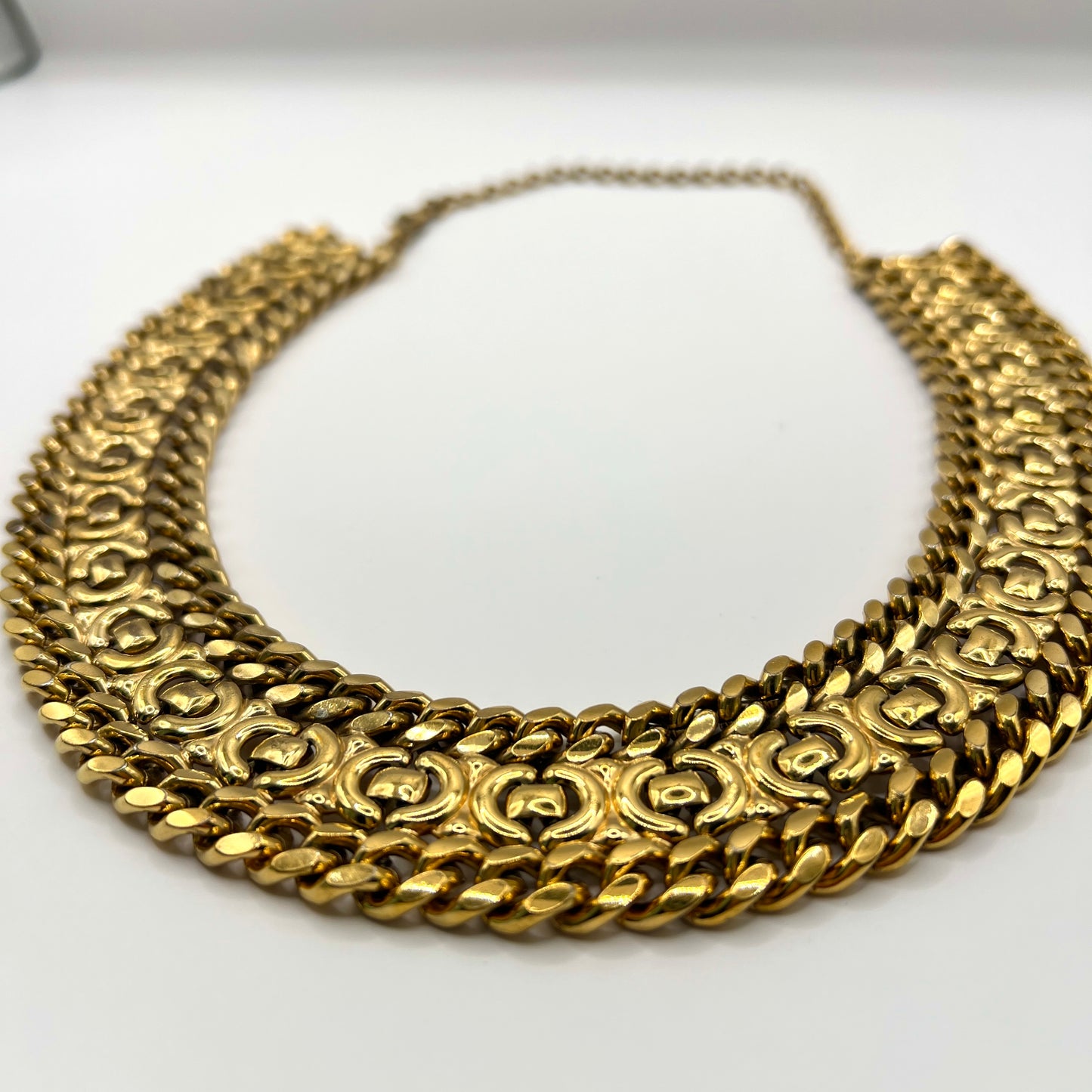 Vintage Naszyjnik Kolia Gil d’Agéna – Chunky Gold – Made in France – Lata 80.