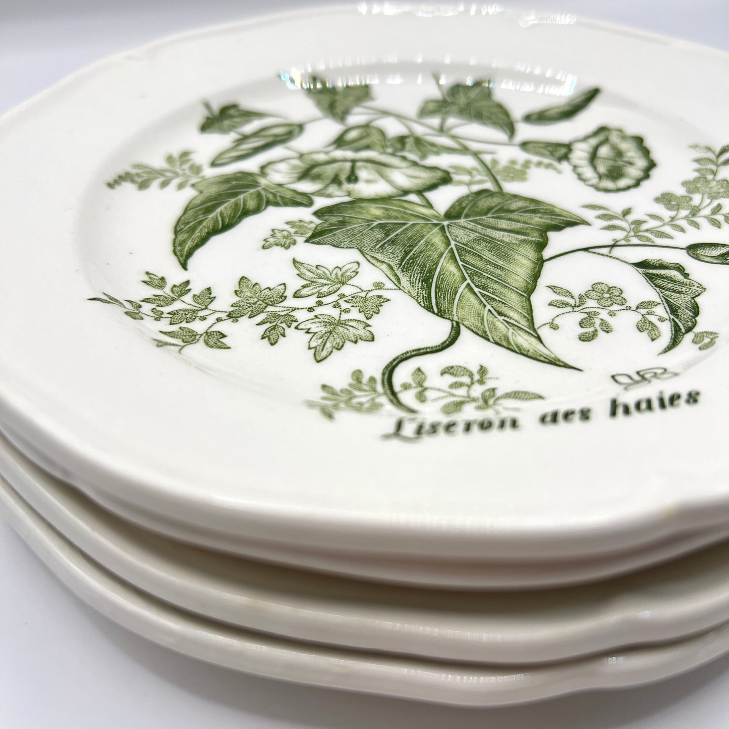 Zestaw 4 Talerzy Gien France – Kolekcja Liseron des haies | Vintage