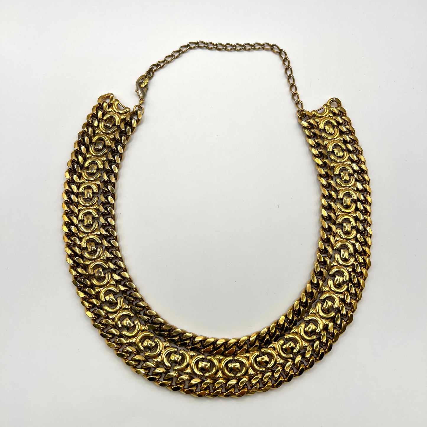 Vintage Naszyjnik Kolia Gil d’Agéna – Chunky Gold – Made in France – Lata 80.