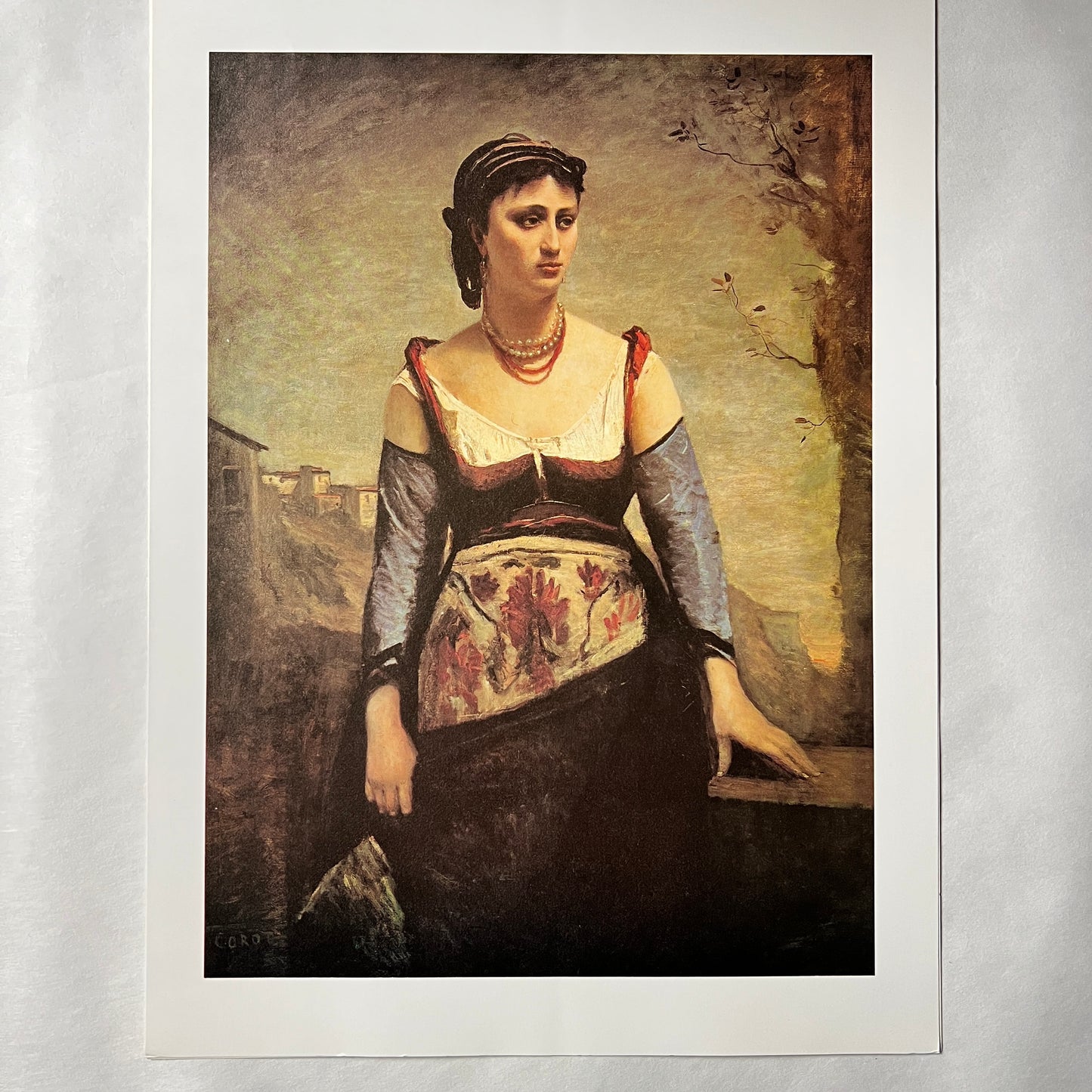 Zestaw 4 Plakaty Reprodukcje Obrazów Corot 28x38 cm Vintage