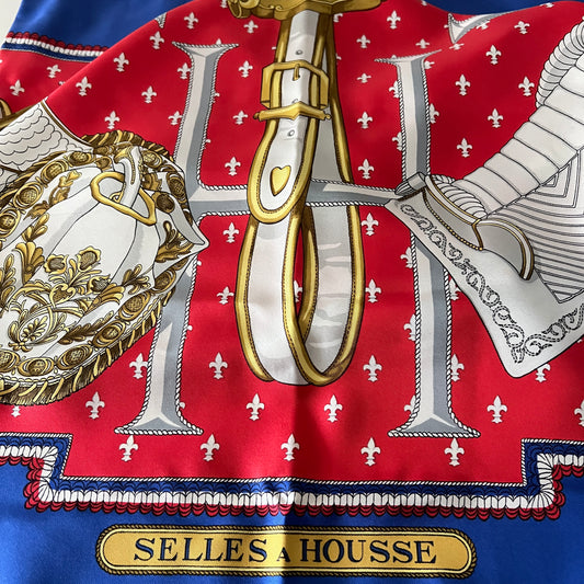 Jedwabna Apaszka Hermès Paris – "Selles à Housse" by Christian Henry (Vintage Luxury)