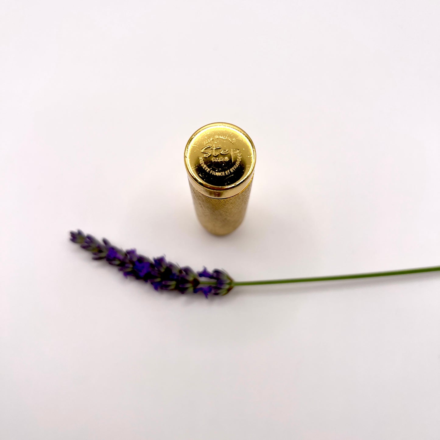 Złoty atomizer do perfum Step Paris — vintage, działa, Made in France