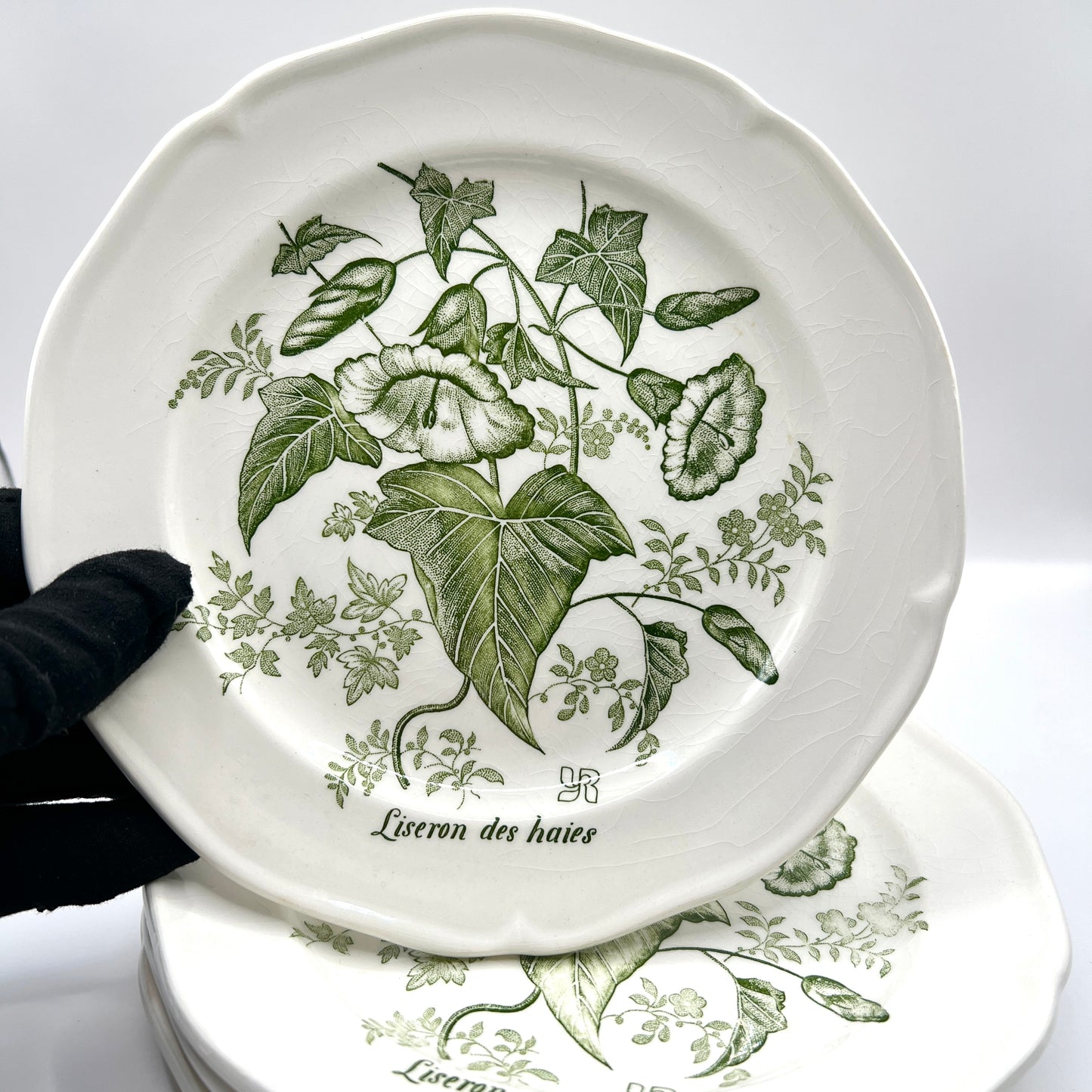 Zestaw 4 Talerzy Gien France – Kolekcja Liseron des haies | Vintage