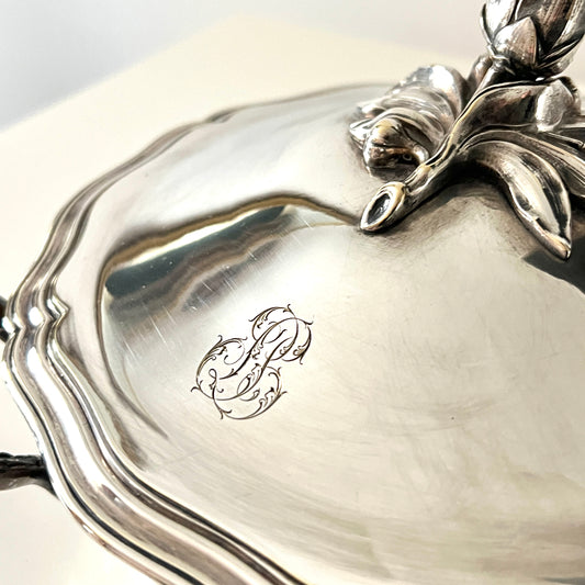 Legumier Christofle Paris Vintage - Luksusowe Naczynie Srebrzane z Monogramem