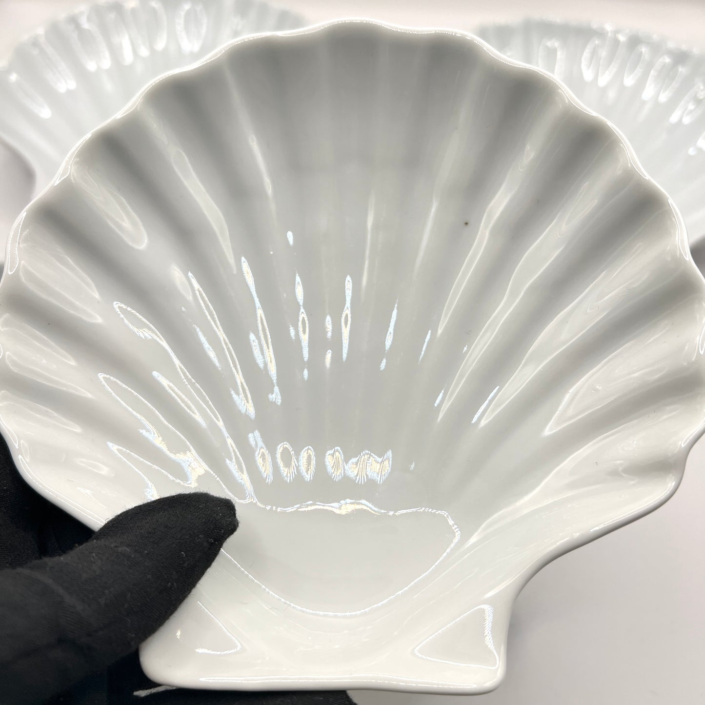 Zestaw 4 Porcelanowych Miseczek Małży | Porcelaine Tradition CNP France