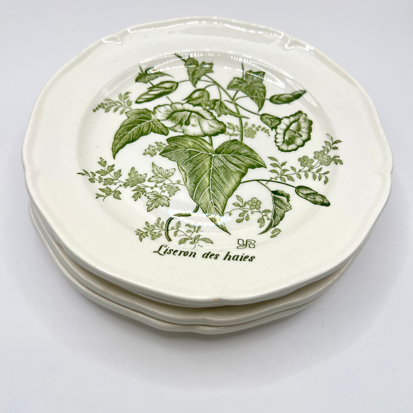 Zestaw 4 Talerzy Gien France – Kolekcja Liseron des haies | Vintage