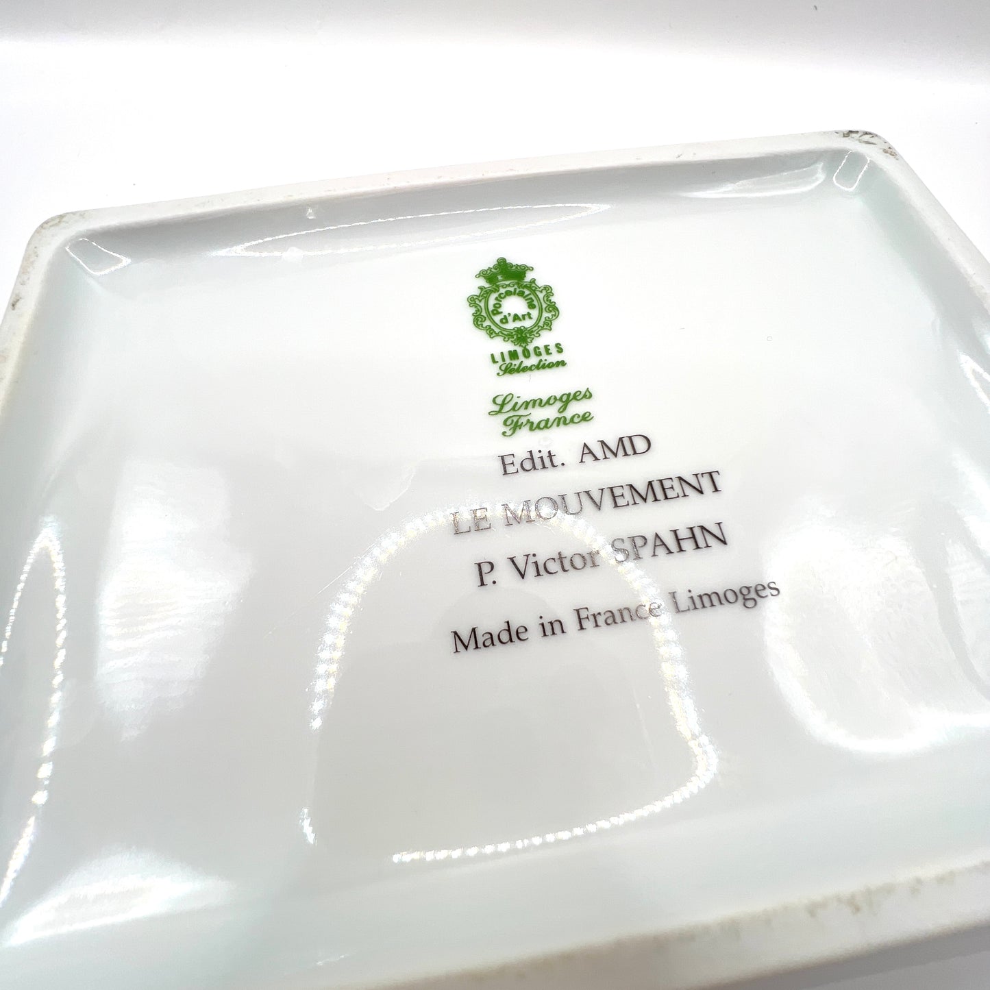 Porcelanowa popielnica Limoges – “Le Mouvement” P. Victor Spahn, żaglówka, vintage