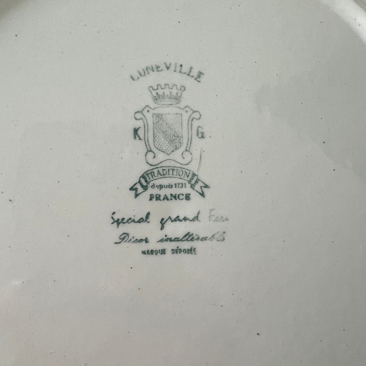Talerze Lunéville K&G Tradition - 4 Szt. Fajans Vintage 26 cm