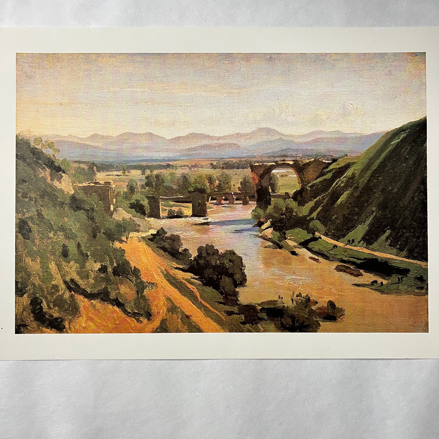 Zestaw 4 Plakaty Reprodukcje Obrazów Corot 28x38 cm Vintage