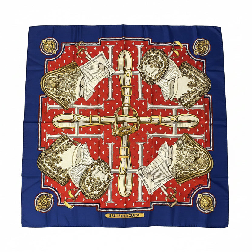 Jedwabna Apaszka Hermès Paris – "Selles à Housse" by Christian Henry (Vintage Luxury)