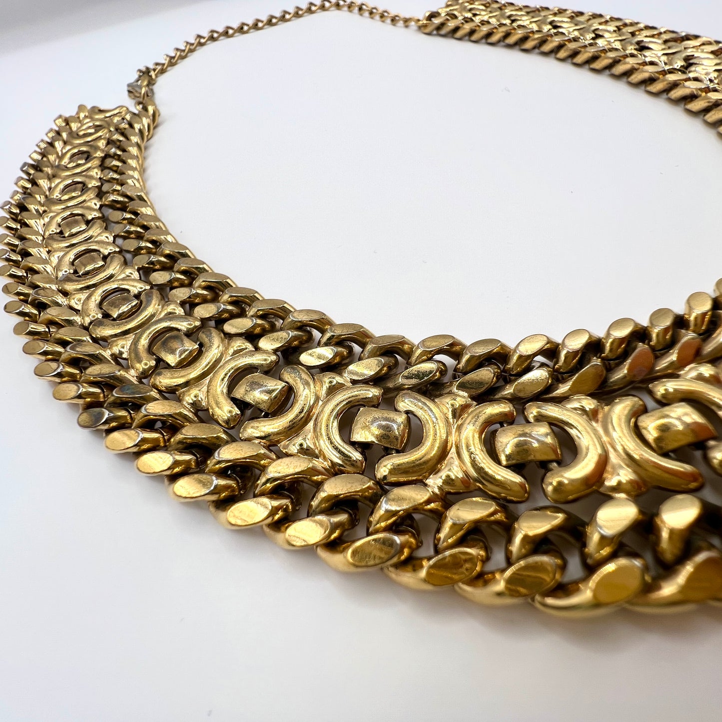 Vintage Naszyjnik Kolia Gil d’Agéna – Chunky Gold – Made in France – Lata 80.
