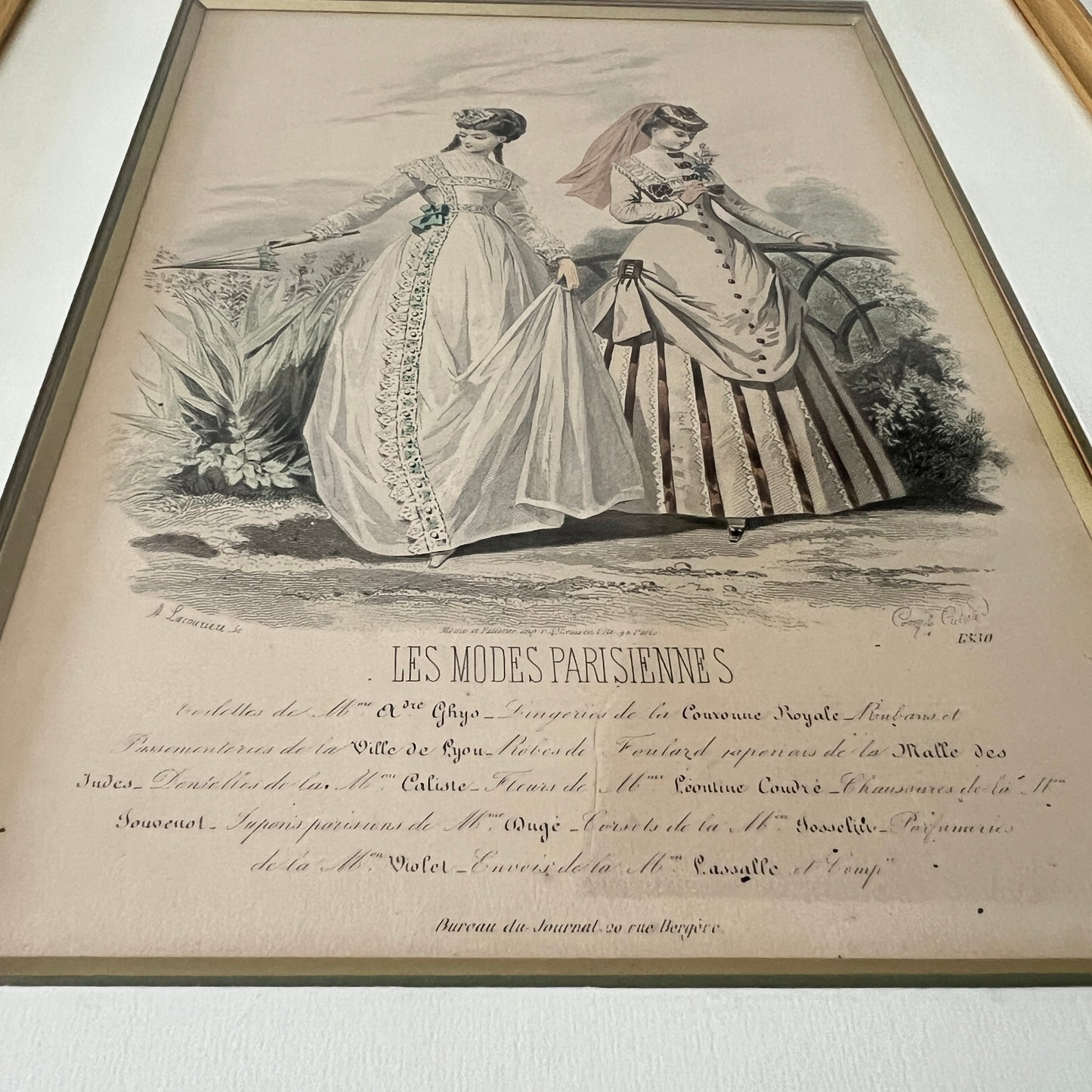 Unikatowa para oryginalnych rycin z kultowego żurnalu "Les Modes Parisiennes"