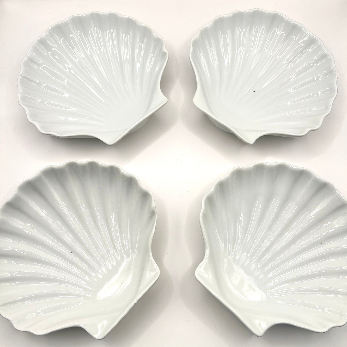 Zestaw 4 Porcelanowych Miseczek Małży | Porcelaine Tradition CNP France