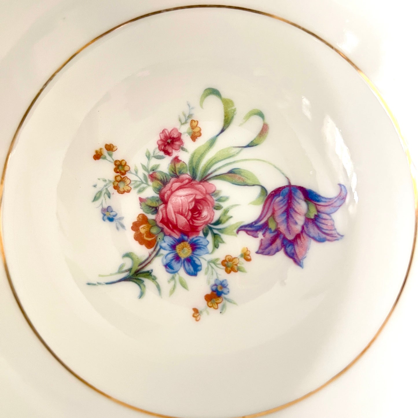 Limoges G. Boyer & Cie – komplet porcelanowy, miętowa zieleń ze złotem
