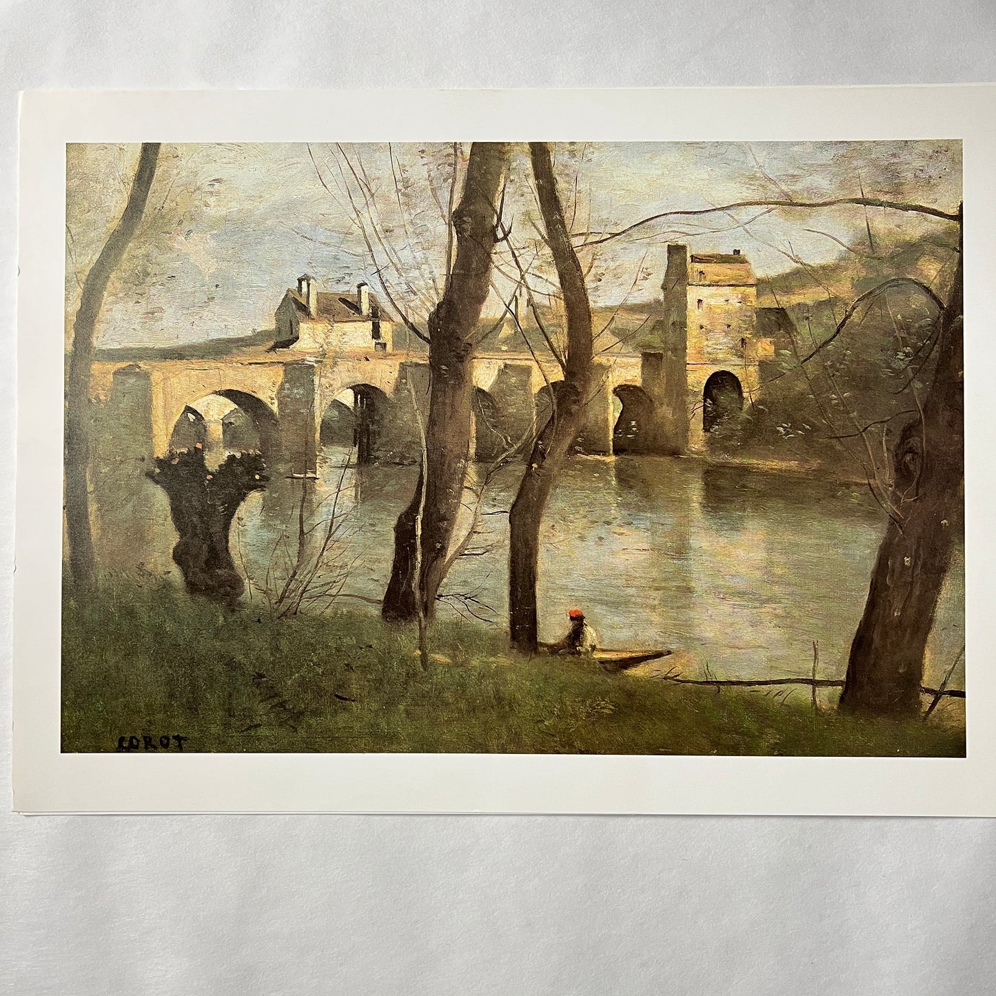 Zestaw 4 Plakaty Reprodukcje Obrazów Corot 28x38 cm Vintage