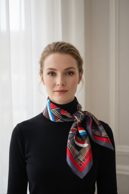 Apaszka Hermès Double Sangle 2018 - Carré 90 Jedwab Vintage