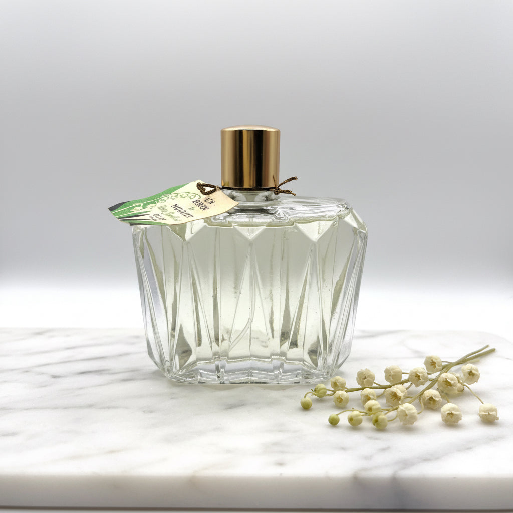 Vintage perfumy „Un Brin de Muguet” – Gilot Paris, oryginalne opakowanie, lata 30–40., kolekcjonerskie