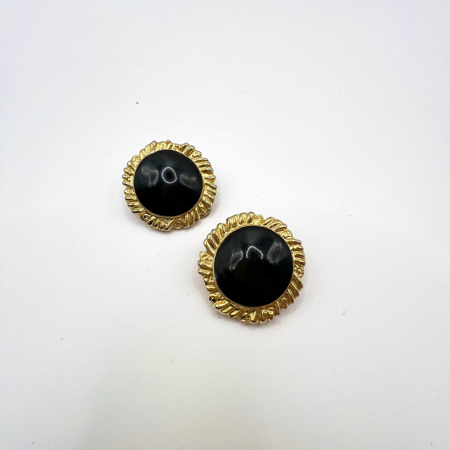 Klipsy vintage bez sygnatury • 3 pary • stan b. dobry