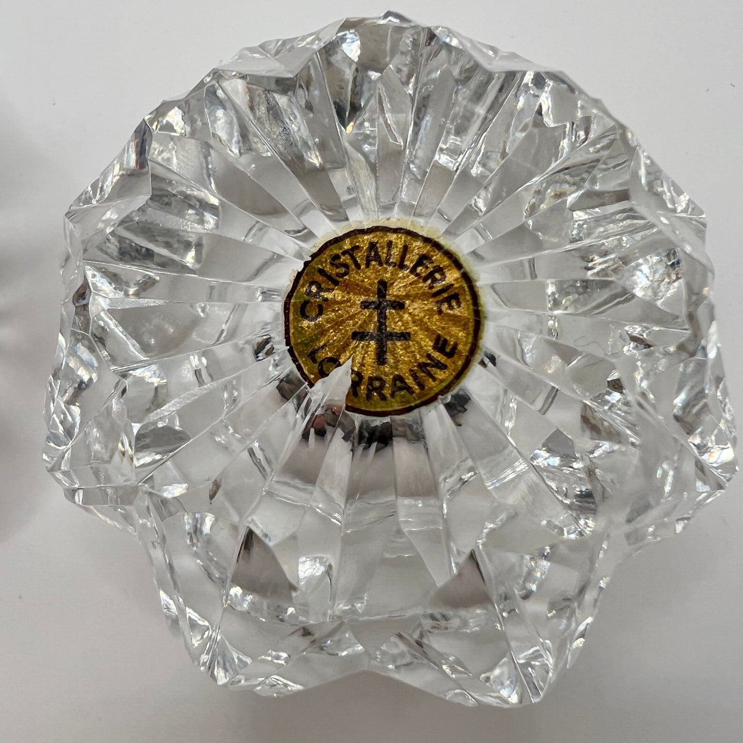 Zestaw Kryształowych Solniczek Cristallerie de Lorraine Vintage