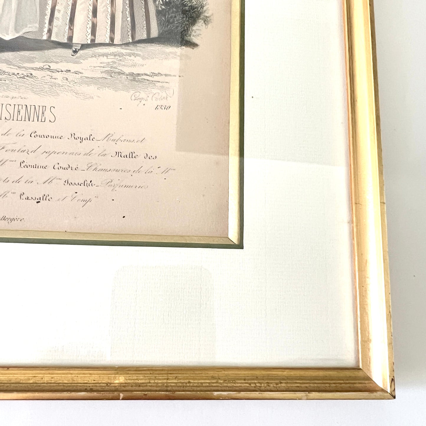 Unikatowa para oryginalnych rycin z kultowego żurnalu "Les Modes Parisiennes"