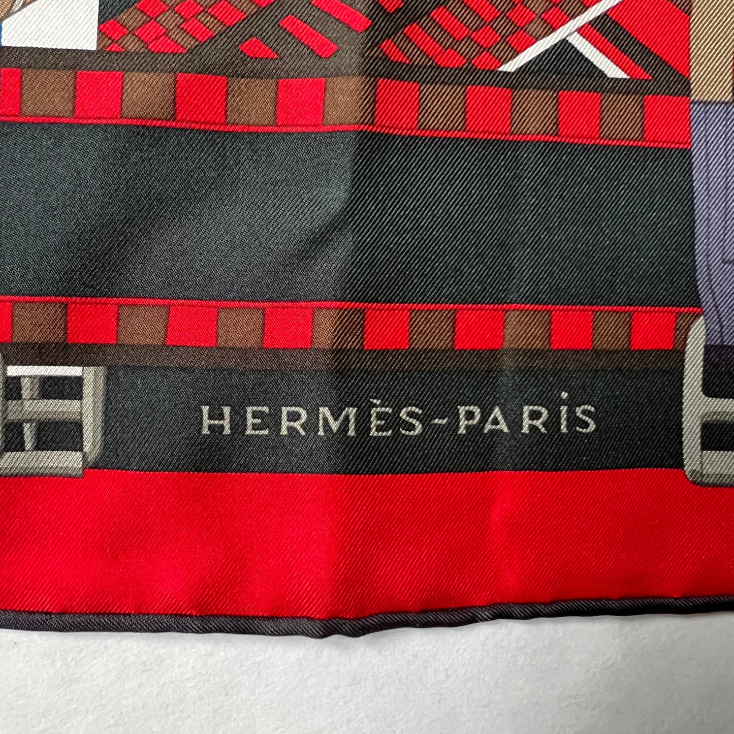 Apaszka Hermès Double Sangle 2018 - Carré 90 Jedwab Vintage