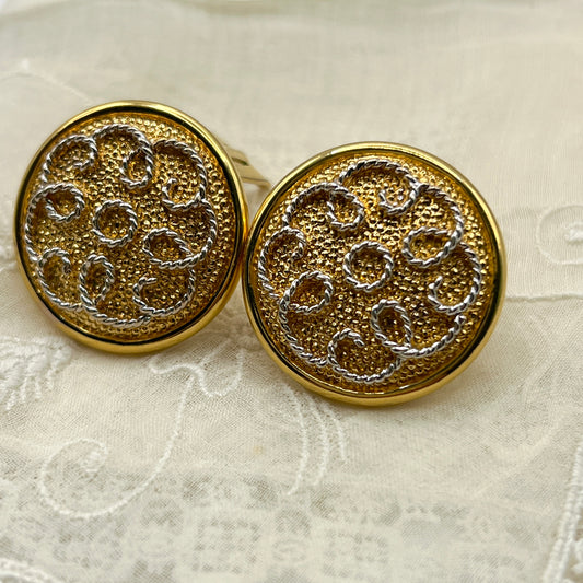 Klipsy Vintage Nina Ricci Złote Paris 3 cm Sygnowane