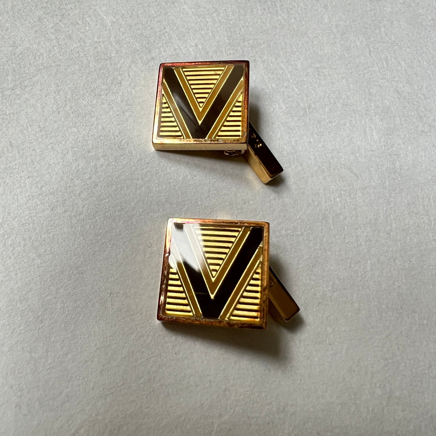 Spinki do Mankietów Louis Vuitton Ag 925 Pozłacane Vintage