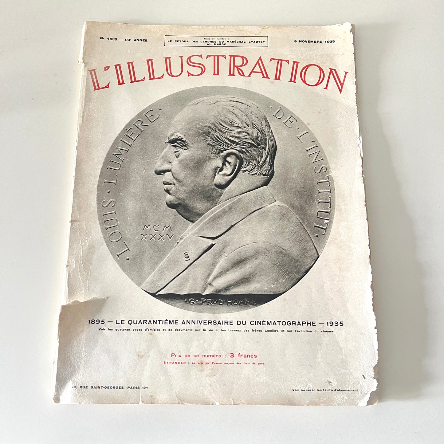 Unikatowy egzemplarz legendarnego francuskiego czasopisma „L'Illustration” z 9 listopada 1935 roku