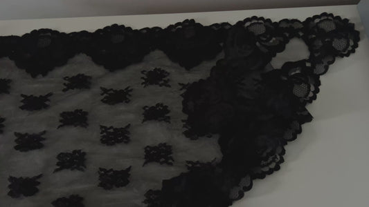 Elegancki koronkowy szal / Mantylka w stylu retro